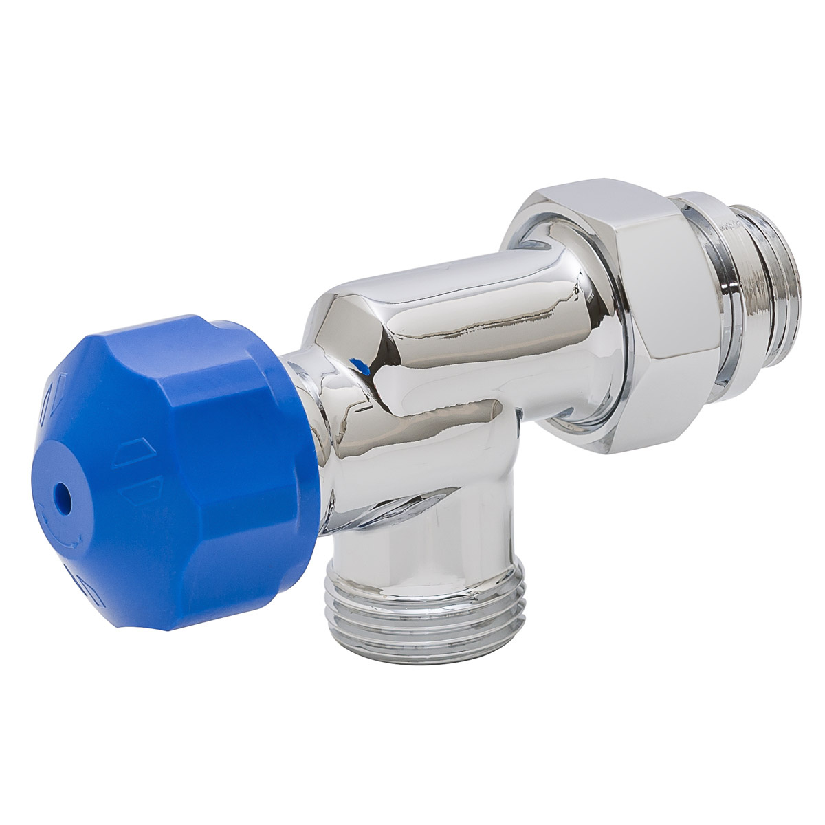 Zawór termostatyczny DN15, 3/4"x1/2" GZxGZ, chrom poler - osiowy