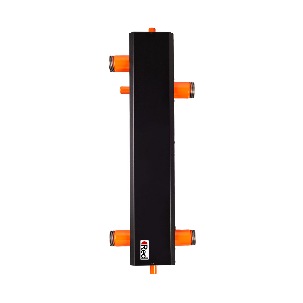 Sprzęgło hydrauliczne pionowe DN32 (moc do 160 kW przy ΔT = 20 K) z izolacją EPS i obudową z blachy stalowej.
