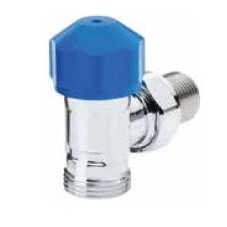 Zawór termostatyczny DN15, 3/4"x1/2" GZxGZ, chrom poler - kątowy